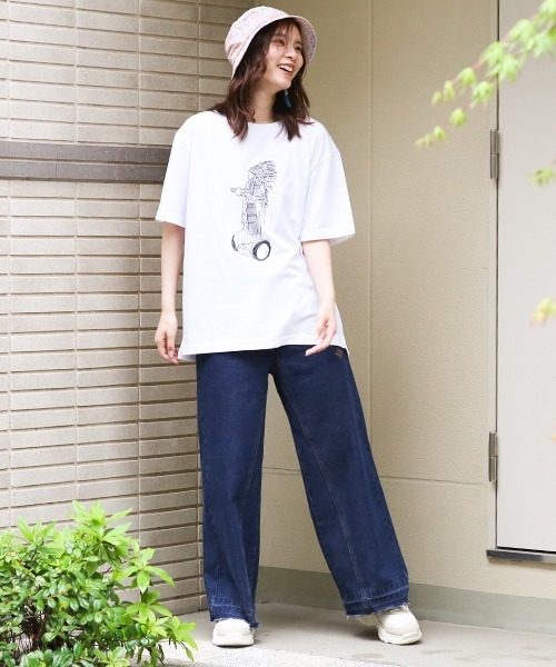 チチカカ（チチカカ）の「インディアンバイクTシャツ（Tシャツ/カットソー・メンズ・ホワイト/レッド・LARGE/MEDIUM）」の3枚目の写真