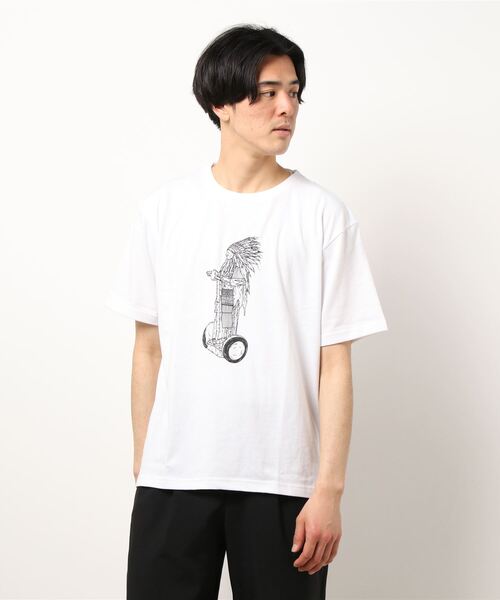 チチカカ（チチカカ）の「インディアンバイクTシャツ（Tシャツ/カットソー・メンズ・ホワイト/レッド・LARGE/MEDIUM）」の16枚目の写真