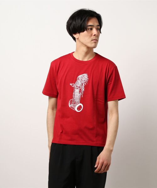 チチカカ（チチカカ）の「インディアンバイクTシャツ（Tシャツ/カットソー・メンズ・ホワイト/レッド・LARGE/MEDIUM）」の20枚目の写真