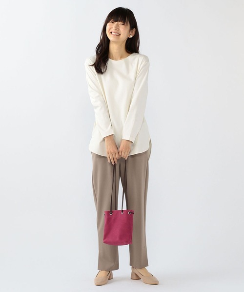 Petit Honfleur(プチオンフルール)の「ラウンドヘムプルオーバー(Tシャツ/カットソー・レディース・ラベンダー/グリーン/ホワイト・L/M)」の10枚目の写真