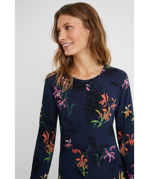 Desigual(デシグアル)の「プリントジャカード ミディワンピース(ワンピース・レディース・ブルー・2L/L/M/S/SS)」の5枚目の写真