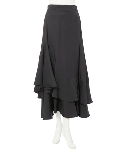 fifth（フィフス）の「イレギュラーヘムフリルスカート（スカート・レディース・ブラック/ブラウン・MEDIUM）」の10枚目の写真