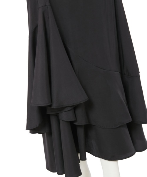 fifth（フィフス）の「イレギュラーヘムフリルスカート（スカート・レディース・ブラック/ブラウン・MEDIUM）」の5枚目の写真