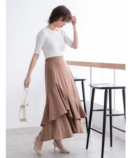 fifth（フィフス）の「イレギュラーヘムフリルスカート（スカート・レディース・ブラック/ブラウン・MEDIUM）」の15枚目の写真