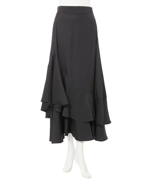 fifth（フィフス）の「イレギュラーヘムフリルスカート（スカート・レディース・ブラック/ブラウン・MEDIUM）」の9枚目の写真