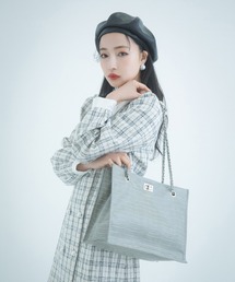 クロコ型押しトートバッグ