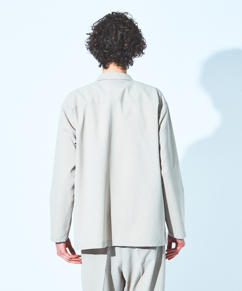 MYSELF ABAHOUSE(マイセルフアバハウス)の「【MYSELF ABAHOUSE/セットアップ対応】ポリトロ ツイル 1ボタンジャケット(テーラードジャケット・メンズ・ブラック/ベージュ/サックスブルー/グレイッシュベージュ・46/48)」の20枚目の写真