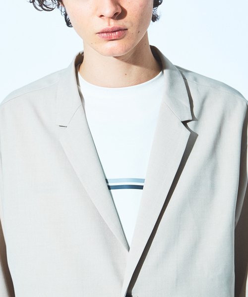 MYSELF ABAHOUSE(マイセルフアバハウス)の「【MYSELF ABAHOUSE/セットアップ対応】ポリトロ ツイル 1ボタンジャケット(テーラードジャケット・メンズ・ブラック/ベージュ/サックスブルー/グレイッシュベージュ・46/48)」の19枚目の写真