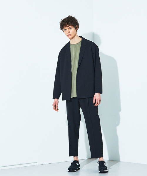 MYSELF ABAHOUSE(マイセルフアバハウス)の「【MYSELF ABAHOUSE/セットアップ対応】ポリトロ ツイル 1ボタンジャケット(テーラードジャケット・メンズ・ブラック/ベージュ/サックスブルー/グレイッシュベージュ・46/48)」の6枚目の写真