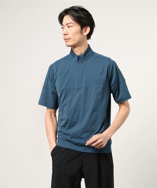 adidas（アディダス）の「ソリッド 半袖スタンドカラー