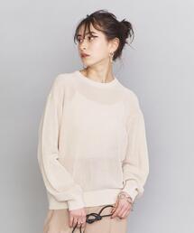 BEAUTY&YOUTH UNITED ARROWS | BY コットンメッシュクルーネックロングスリーブニット -ウォッシャブル-(ニット/セーター)