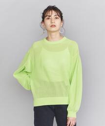 BEAUTY&YOUTH UNITED ARROWS | BY コットンメッシュクルーネックロングスリーブニット -ウォッシャブル-(ニット/セーター)