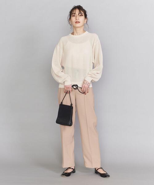 BEAUTY&YOUTH UNITED ARROWS（ビューティーアンドユースユナイテッドアローズ）の「BY コットンメッシュクルーネックロングスリーブニット -ウォッシャブル-（ニット/セーター・レディース・コバルトブルー/ナチュラル/ライム・FREE）」の22枚目の写真
