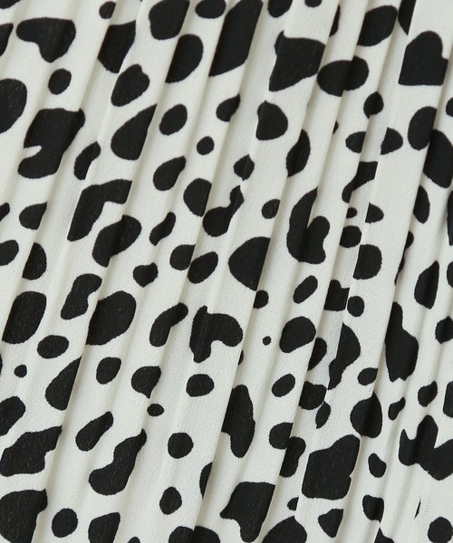 CHARM BERRY TIC（チャームベリーチック）の「ダルメシアン　ウエストフリル　ケシプリーツスカート（スカート・レディース・ブラック/オフホワイト・M）」の13枚目の写真