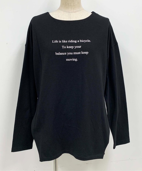 LUGIVA(ルギヴァ)の「布帛切替ロングTシャツ(Tシャツ/カットソー・レディース・チャコールグレー/ブラック/オフホワイト・M)」の20枚目の写真