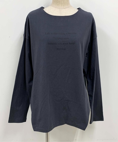 LUGIVA(ルギヴァ)の「布帛切替ロングTシャツ(Tシャツ/カットソー・レディース・チャコールグレー/ブラック/オフホワイト・M)」の21枚目の写真