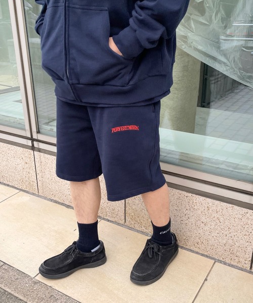 WHO'S WHO gallery(フーズフーギャラリー)の「【KOOKY'N/クーキー】刺繍スウェットショーツ(スウェットパンツ・メンズ・ライトグレー/ブラック/グリーン/ブルー/ネイビー・FREE)」の1枚目の写真