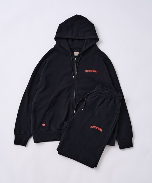 WHO'S WHO gallery(フーズフーギャラリー)の「【KOOKY'N/クーキー】刺繍スウェットショーツ(スウェットパンツ・メンズ・ライトグレー/ブラック/グリーン/ブルー/ネイビー・FREE)」の7枚目の写真