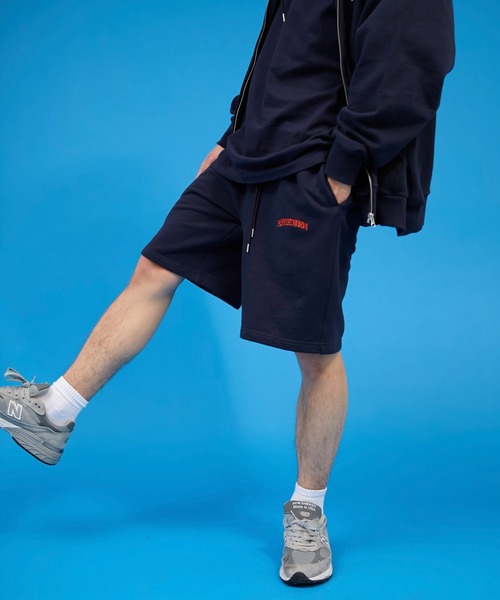 WHO'S WHO gallery(フーズフーギャラリー)の「【KOOKY'N/クーキー】刺繍スウェットショーツ(スウェットパンツ・メンズ・ライトグレー/ブラック/グリーン/ブルー/ネイビー・FREE)」の12枚目の写真