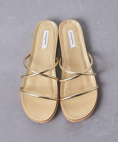 UNITED ARROWS(ユナイテッドアローズ)の「UWSC コード フラットサンダル †◆(サンダル・レディース・ゴールド/ベージュ/ブラック・37/38/36/35)」の9枚目の写真