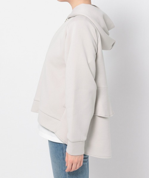 GLOBAL WORK（グローバルワーク）の「ハンサム美人フリルZIPパーカー【EASY DRY】/933940（パーカー・レディース・ホワイト/アイボリー/ブラック・MEDIUM/LARGE）」の15枚目の写真