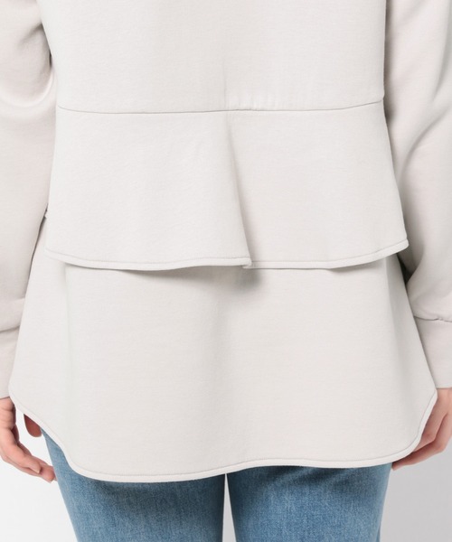 GLOBAL WORK（グローバルワーク）の「ハンサム美人フリルZIPパーカー【EASY DRY】/933940（パーカー・レディース・ホワイト/アイボリー/ブラック・MEDIUM/LARGE）」の21枚目の写真