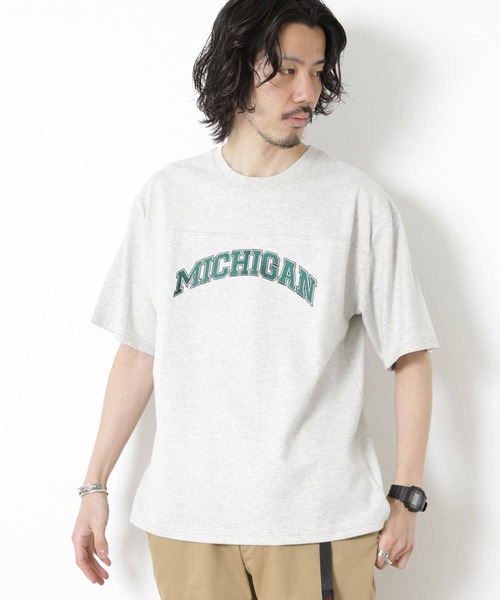 URBAN RESEARCH Sonny Label（アーバンリサーチサニーレーベル）の「カレッジロゴ刺繍Tシャツ（Tシャツ/カットソー・メンズ・グレー/その他1/チャコールグレー・MEDIUM/LARGE）」の16枚目の写真