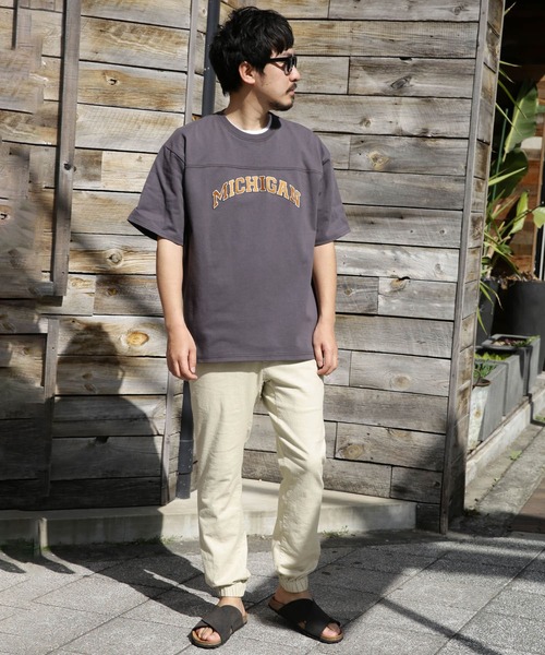 URBAN RESEARCH Sonny Label（アーバンリサーチサニーレーベル）の「カレッジロゴ刺繍Tシャツ（Tシャツ/カットソー・メンズ・グレー/その他1/チャコールグレー・MEDIUM/LARGE）」の10枚目の写真