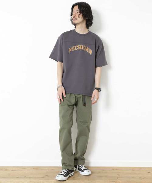 URBAN RESEARCH Sonny Label（アーバンリサーチサニーレーベル）の「カレッジロゴ刺繍Tシャツ（Tシャツ/カットソー・メンズ・グレー/その他1/チャコールグレー・MEDIUM/LARGE）」の8枚目の写真