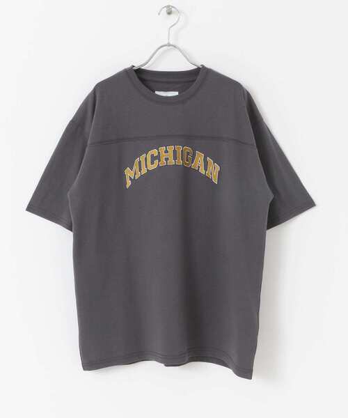 URBAN RESEARCH Sonny Label（アーバンリサーチサニーレーベル）の「カレッジロゴ刺繍Tシャツ（Tシャツ/カットソー・メンズ・グレー/その他1/チャコールグレー・MEDIUM/LARGE）」の9枚目の写真