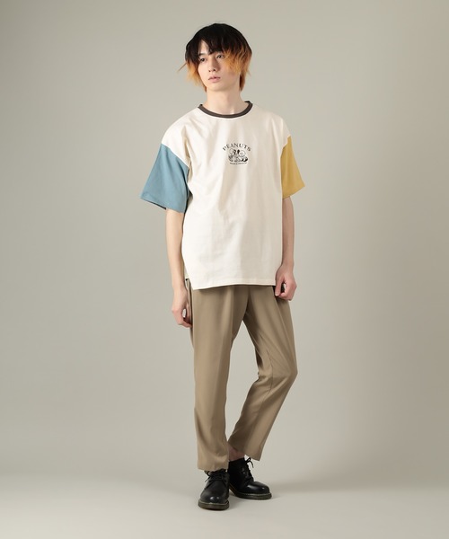 SlashDate(スラッシュデイト)の「TRニュアンスカラー アンクルテーパードパンツ/カラーパンツ(スラックス・メンズ・グリーン/ベージュ・M/L)」の4枚目の写真