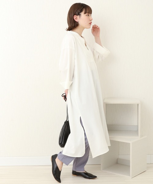 libelle more(リベル モア)の「TRリネンタッチ カフタンワンピース(ワンピース・レディース・ホワイト/ブルー/ブラック・FREE)」の3枚目の写真