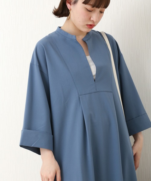 libelle more(リベル モア)の「TRリネンタッチ カフタンワンピース(ワンピース・レディース・ホワイト/ブルー/ブラック・FREE)」の2枚目の写真