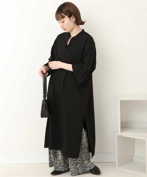 libelle more(リベル モア)の「TRリネンタッチ カフタンワンピース(ワンピース・レディース・ホワイト/ブルー/ブラック・FREE)」の14枚目の写真