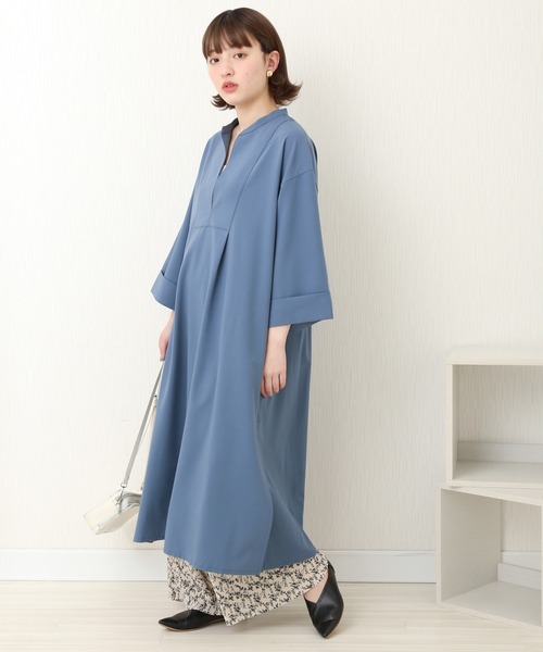 libelle more(リベル モア)の「TRリネンタッチ カフタンワンピース(ワンピース・レディース・ホワイト/ブルー/ブラック・FREE)」の7枚目の写真