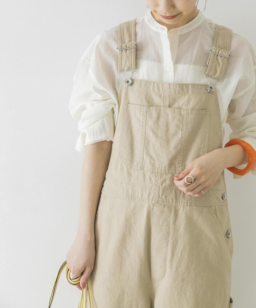 URBAN RESEARCH（アーバンリサーチ）の「コットンリネンオーバーオール（サロペット/オーバーオール・レディース・ブラック/ベージュ・36/38）」の6枚目の写真