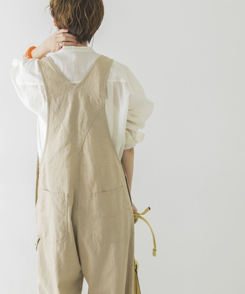 URBAN RESEARCH（アーバンリサーチ）の「コットンリネンオーバーオール（サロペット/オーバーオール・レディース・ブラック/ベージュ・36/38）」の9枚目の写真