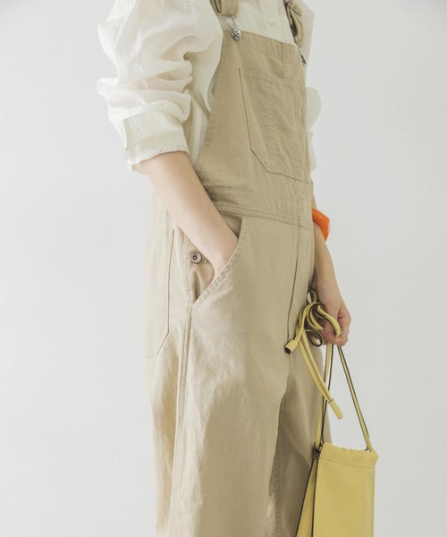 URBAN RESEARCH（アーバンリサーチ）の「コットンリネンオーバーオール（サロペット/オーバーオール・レディース・ブラック/ベージュ・36/38）」の10枚目の写真