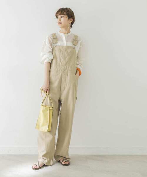 URBAN RESEARCH（アーバンリサーチ）の「コットンリネンオーバーオール（サロペット/オーバーオール・レディース・ブラック/ベージュ・36/38）」の12枚目の写真