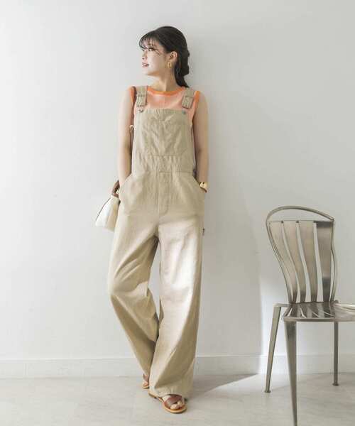 URBAN RESEARCH（アーバンリサーチ）の「コットンリネンオーバーオール（サロペット/オーバーオール・レディース・ブラック/ベージュ・36/38）」の16枚目の写真