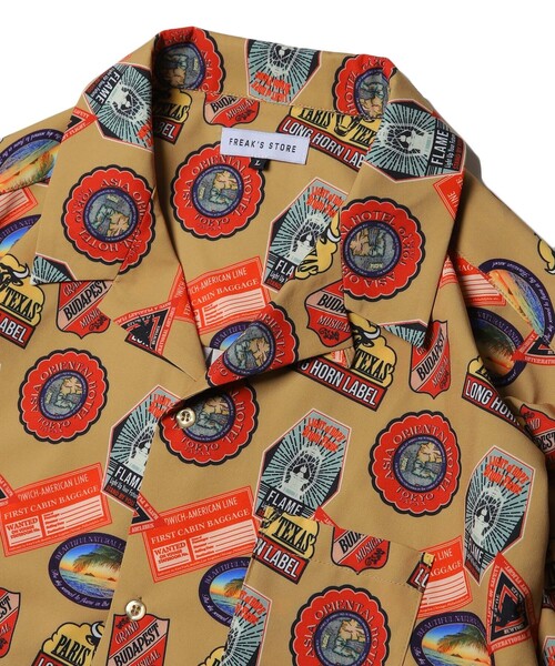 FREAK'S STORE（フリークスストア）の「WEB限定 総柄S/Sオープンカラーシャツ（シャツ/ブラウス・メンズ・ブラウン/グレー/オリーブ/ブルー・MEDIUM/LARGE/X-LARGE）」の15枚目の写真