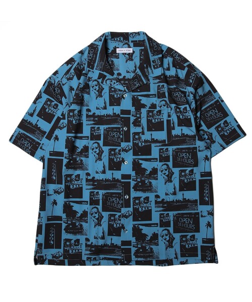 FREAK'S STORE（フリークスストア）の「WEB限定 総柄S/Sオープンカラーシャツ（シャツ/ブラウス・メンズ・ブラウン/グレー/オリーブ/ブルー・MEDIUM/LARGE/X-LARGE）」の5枚目の写真