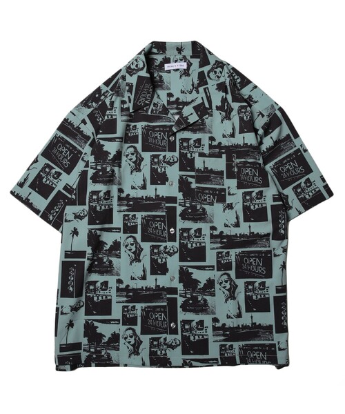 FREAK'S STORE（フリークスストア）の「WEB限定 総柄S/Sオープンカラーシャツ（シャツ/ブラウス・メンズ・ブラウン/グレー/オリーブ/ブルー・MEDIUM/LARGE/X-LARGE）」の8枚目の写真