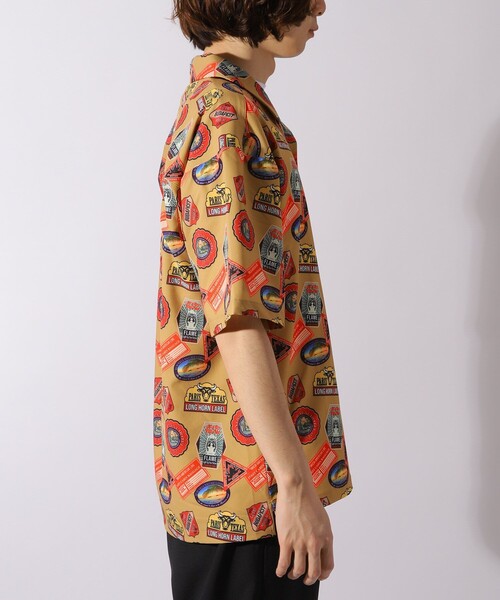 FREAK'S STORE（フリークスストア）の「WEB限定 総柄S/Sオープンカラーシャツ（シャツ/ブラウス・メンズ・ブラウン/グレー/オリーブ/ブルー・MEDIUM/LARGE/X-LARGE）」の6枚目の写真