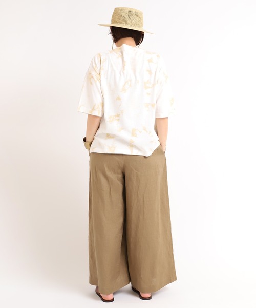 RNA-N（アールエヌエーエヌ）の「M1638 21/-リサイクルフラワーTシャツ（Tシャツ/カットソー・レディース・ベージュ/グレー/オフホワイト・MEDIUM）」の7枚目の写真