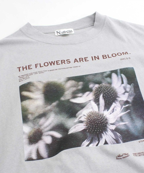 RNA-N（アールエヌエーエヌ）の「M1638 21/-リサイクルフラワーTシャツ（Tシャツ/カットソー・レディース・ベージュ/グレー/オフホワイト・MEDIUM）」の14枚目の写真