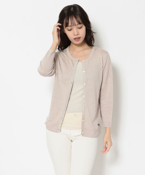 MANASTASH（マナスタッシュ）の「MANASTASH/マナスタッシュ　リネン　UVカットカーディガン（カーディガン/ボレロ・レディース・ブラック/ブラウン/グレー/レッド/イエロー・FREE）」の3枚目の写真