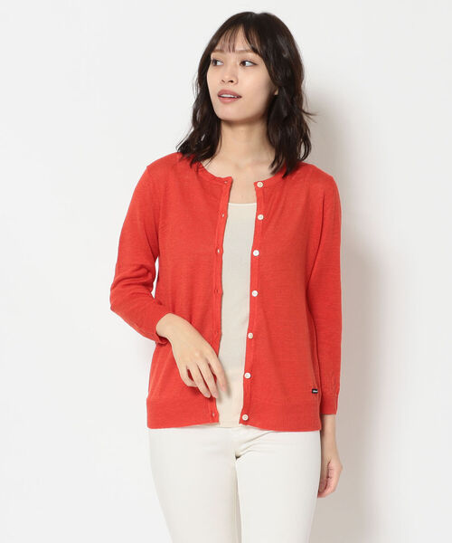 MANASTASH（マナスタッシュ）の「MANASTASH/マナスタッシュ　リネン　UVカットカーディガン（カーディガン/ボレロ・レディース・ブラック/ブラウン/グレー/レッド/イエロー・FREE）」の5枚目の写真
