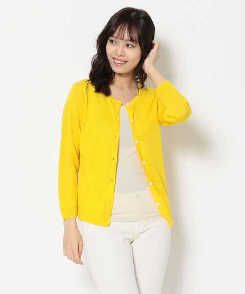 MANASTASH（マナスタッシュ）の「MANASTASH/マナスタッシュ　リネン　UVカットカーディガン（カーディガン/ボレロ・レディース・ブラック/ブラウン/グレー/レッド/イエロー・FREE）」の4枚目の写真