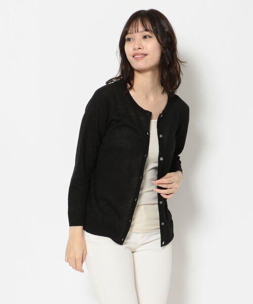 MANASTASH（マナスタッシュ）の「MANASTASH/マナスタッシュ　リネン　UVカットカーディガン（カーディガン/ボレロ・レディース・ブラック/ブラウン/グレー/レッド/イエロー・FREE）」の2枚目の写真